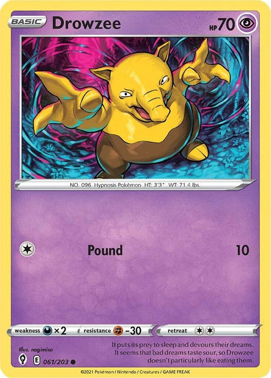 Image for Drowzee (061/203) (SWSH07: Evolving Skies) (SWSH07) - Pokemon