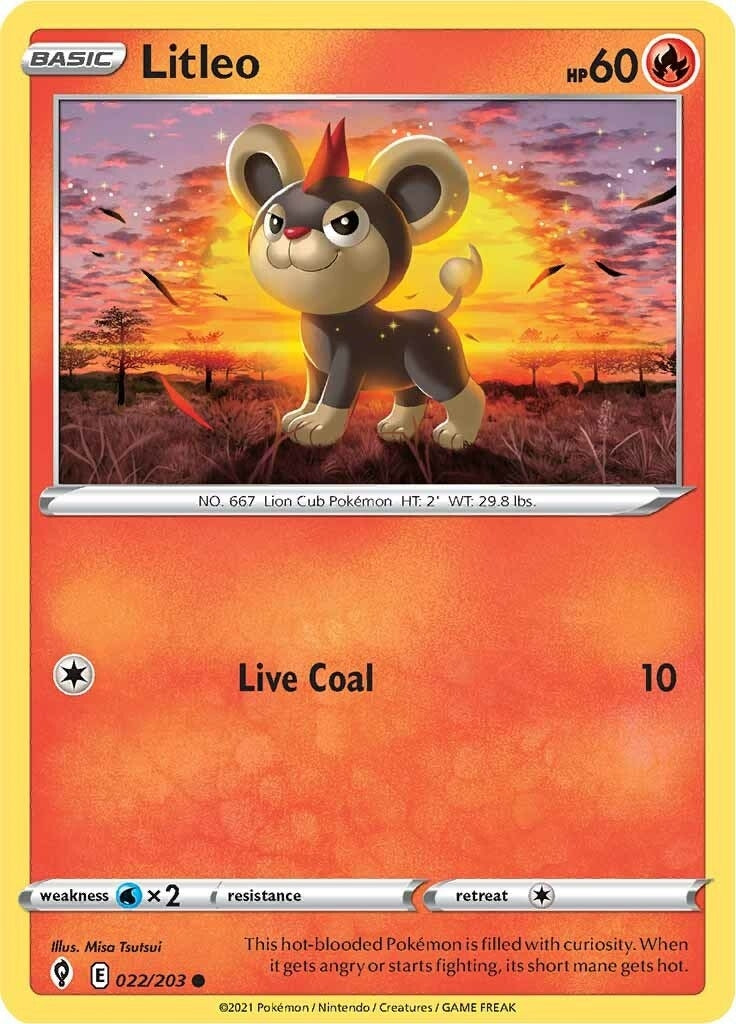 Image for Litleo (022/203) (SWSH07: Evolving Skies) (SWSH07) - Pokemon