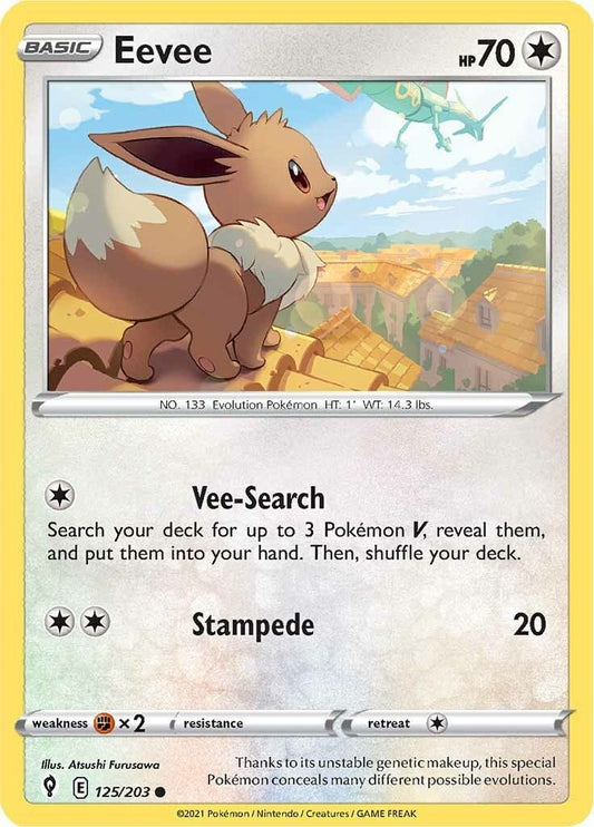 Image for Eevee (125/203) (SWSH07: Evolving Skies) (SWSH07) - Pokemon