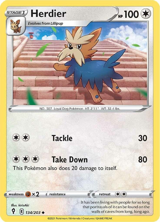 Image for Herdier (134/203) (SWSH07: Evolving Skies) (SWSH07) - Pokemon