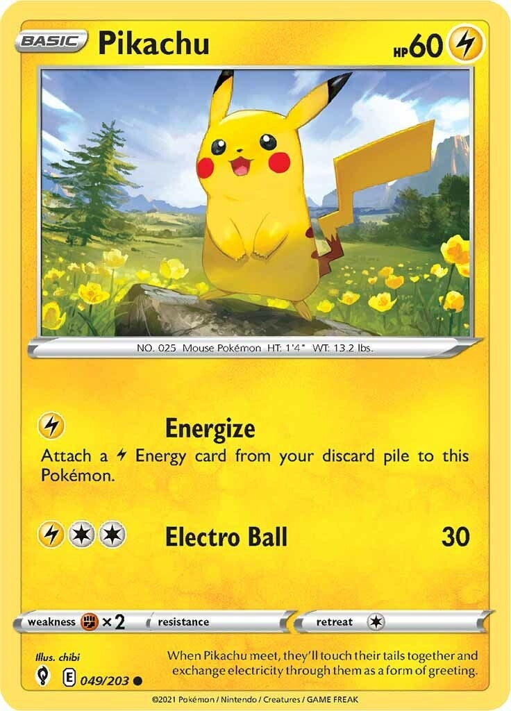 Image for Pikachu (049/203) (SWSH07: Evolving Skies) (SWSH07) - Pokemon