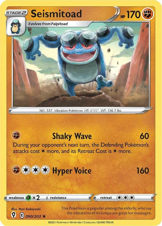 Image for Seismitoad (090/203) (SWSH07: Evolving Skies) (SWSH07) - Pokemon