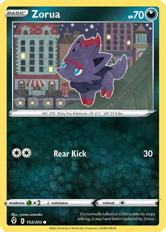 Image for Zorua (102/203) (SWSH07: Evolving Skies) (SWSH07) - Pokemon