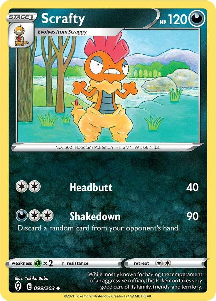 Image for Scrafty (099/203) (SWSH07: Evolving Skies) (SWSH07) - Pokemon