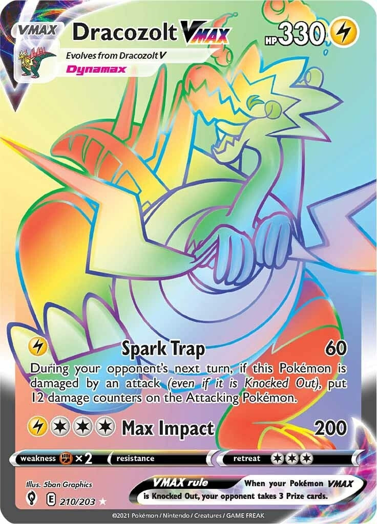 Image for Dracozolt VMAX (Secret) (210/203) (SWSH07: Evolving Skies) (SWSH07) - Pokemon