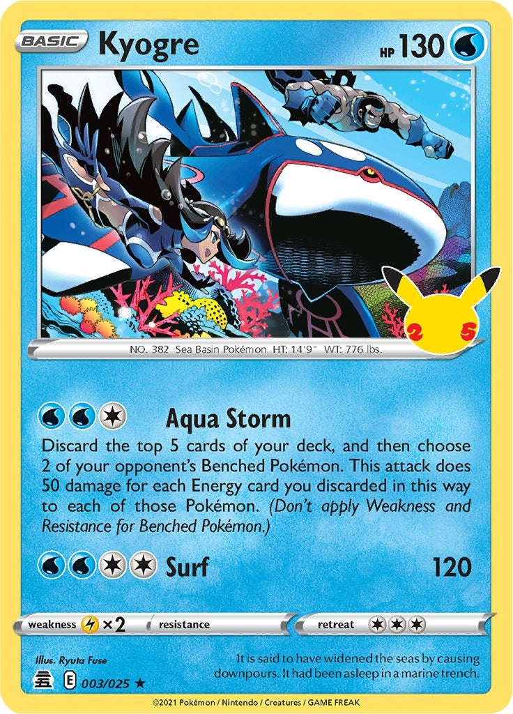 Image for Kyogre (003/025) (Celebrations) (CLB) - Pokemon