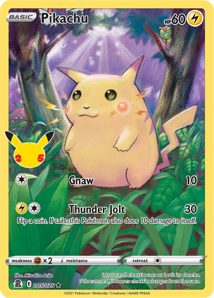 Image for Pikachu (005/025) (Celebrations) (CLB) - Pokemon