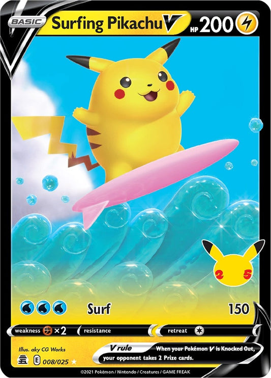 Surfing Pikachu V (008/025) (Celebrations)