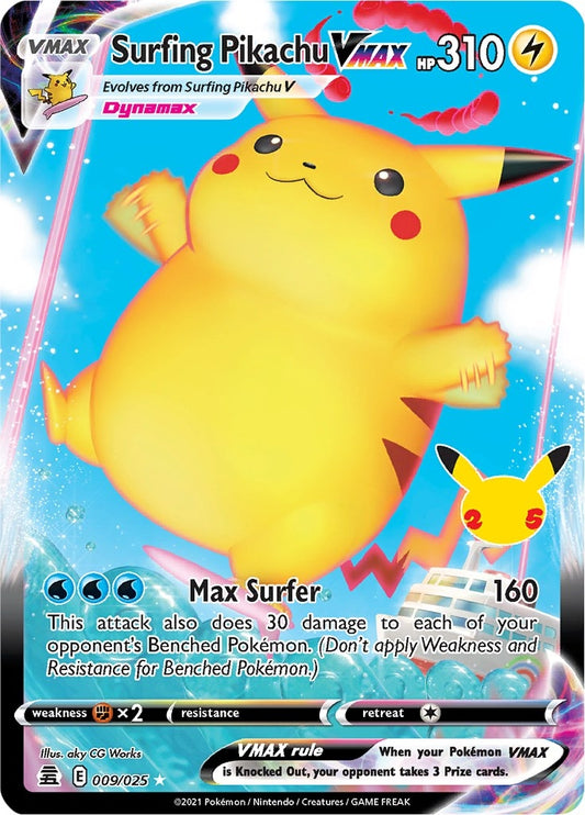 Surfing Pikachu VMAX (009/025) (Celebrations)