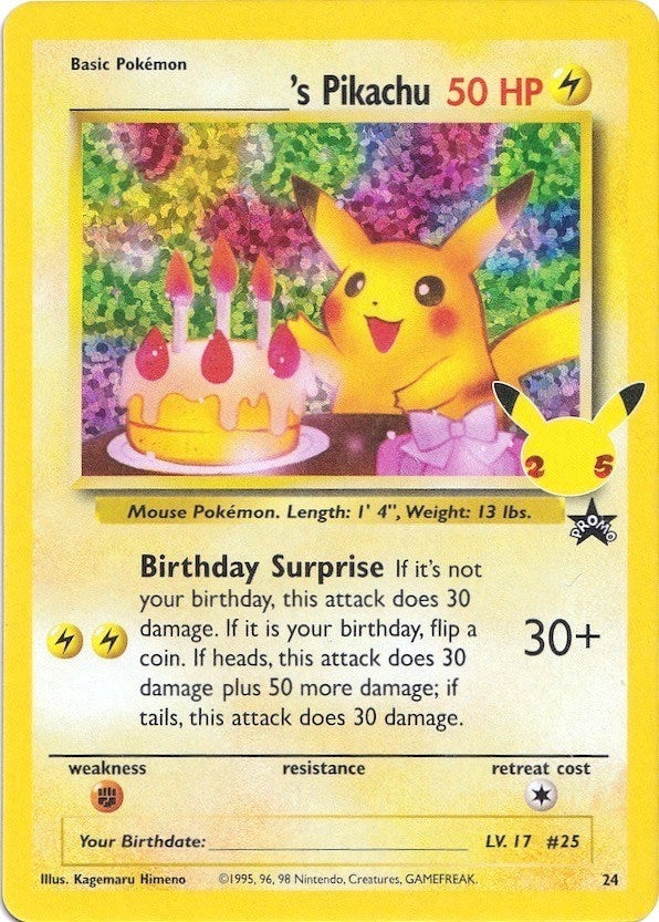 Image for ______'s Pikachu (24/53) (Celebrations: Classic Collection) (CCC) - Pokemon