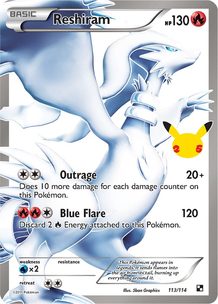Image for Reshiram (113/114) (Celebrations: Classic Collection) (CCC) - Pokemon