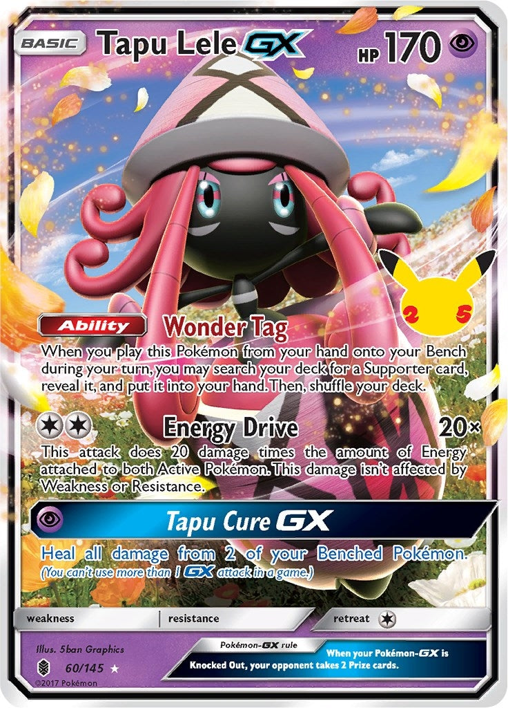 Image for Tapu Lele GX (60/145) (Celebrations: Classic Collection) (CCC) - Pokemon
