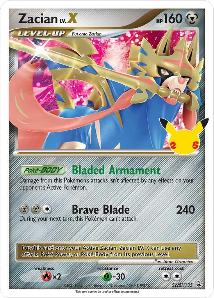 Image for Zacian LV. X - SWSH135 (SWSH135) (SWSH: Sword & Shield Promo Cards) (SWSD) - Pokemon