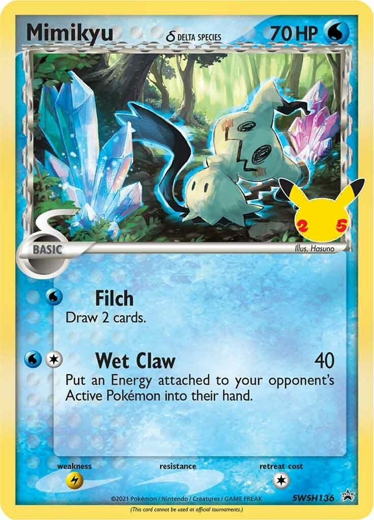 Image for Mimikyu (Delta Species) - SWSH136 (SWSH136) (SWSH: Sword & Shield Promo Cards) (SWSD) - Pokemon