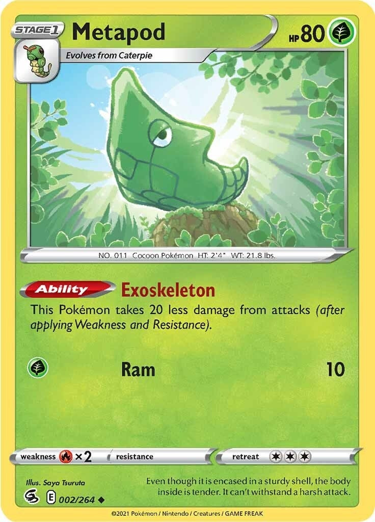 Image for Metapod (002/264) (SWSH08: Fusion Strike) (SWSH08) - Pokemon
