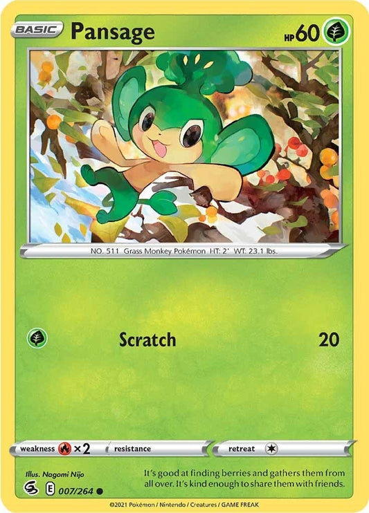Image for Pansage (007/264) (SWSH08: Fusion Strike) (SWSH08) - Pokemon