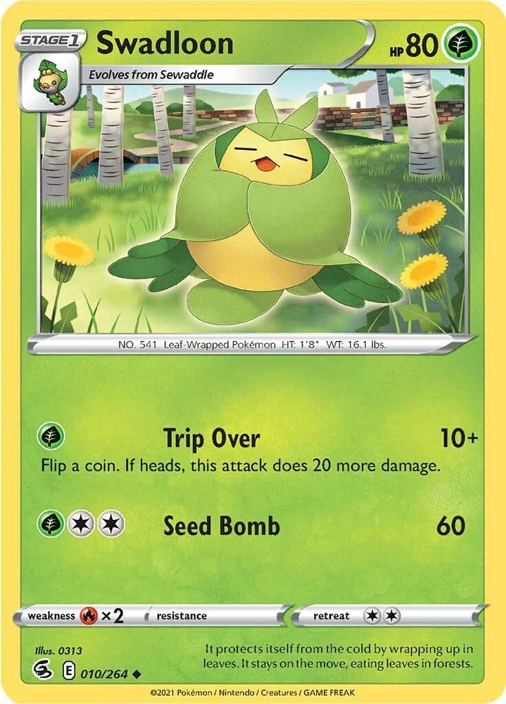 Image for Swadloon (010/264) (SWSH08: Fusion Strike) (SWSH08) - Pokemon