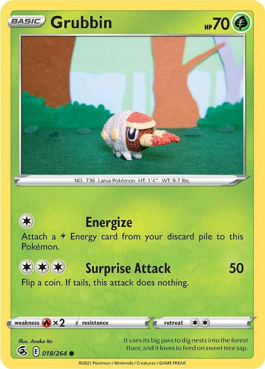 Image for Grubbin (018/264) (SWSH08: Fusion Strike) (SWSH08) - Pokemon