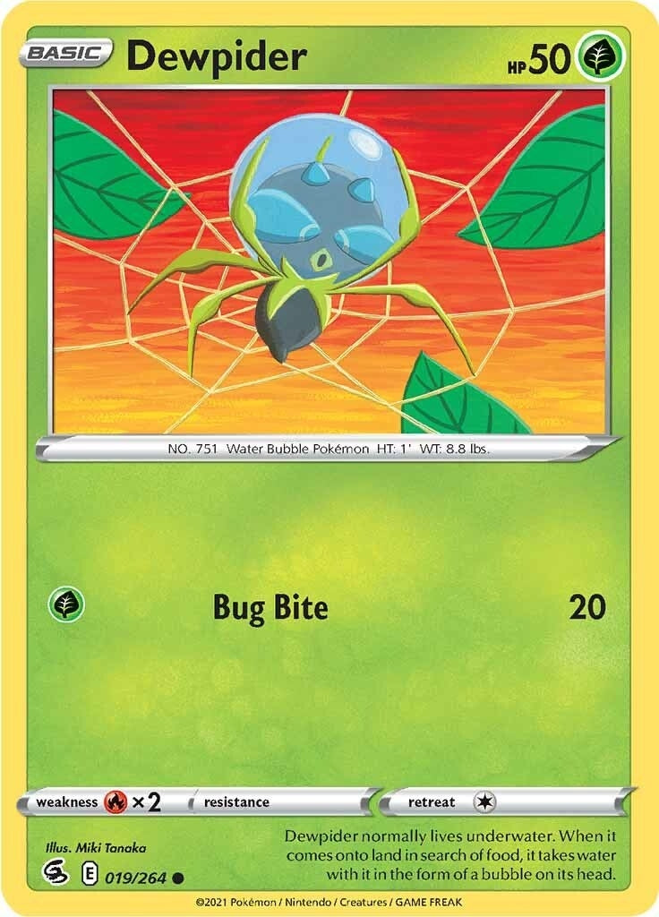 Image for Dewpider (019/264) (SWSH08: Fusion Strike) (SWSH08) - Pokemon