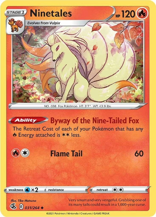 Image for Ninetales (31) (031/264) (SWSH08: Fusion Strike) (SWSH08) - Pokemon