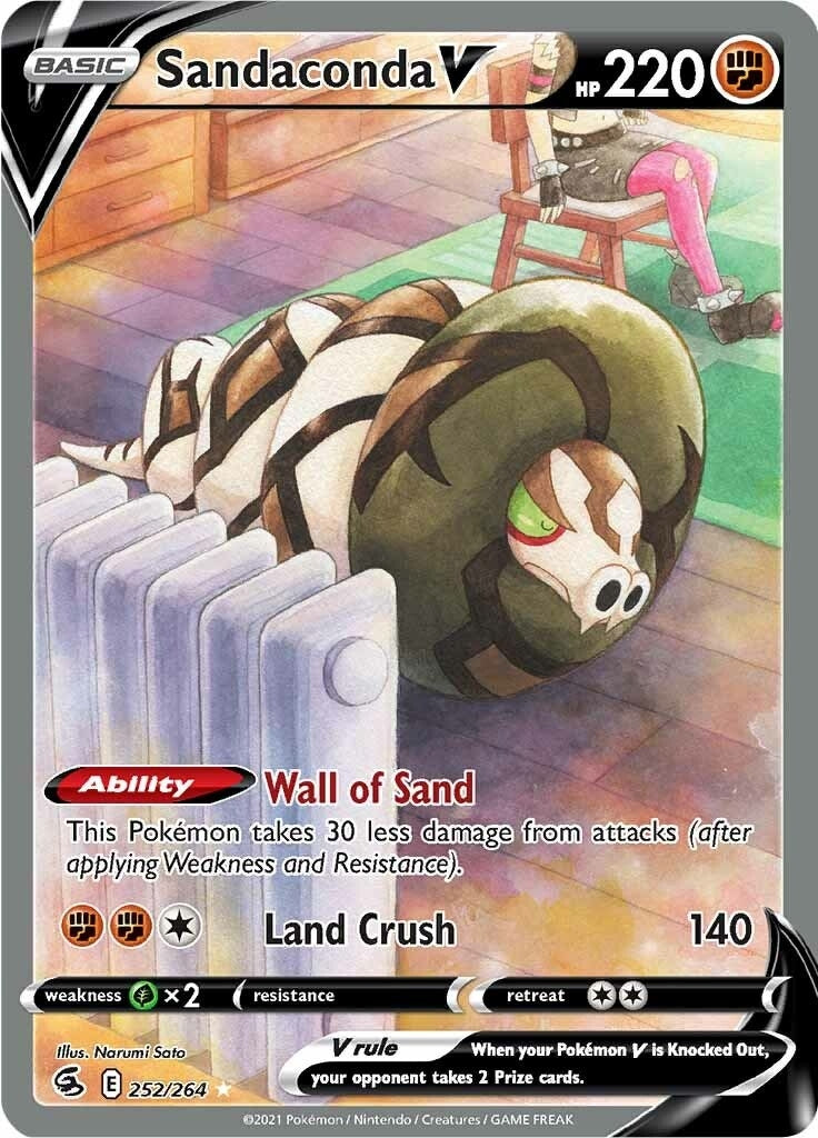 Image for Sandaconda V (Alternate Full Art) (252/264) (SWSH08: Fusion Strike) (SWSH08) - Pokemon