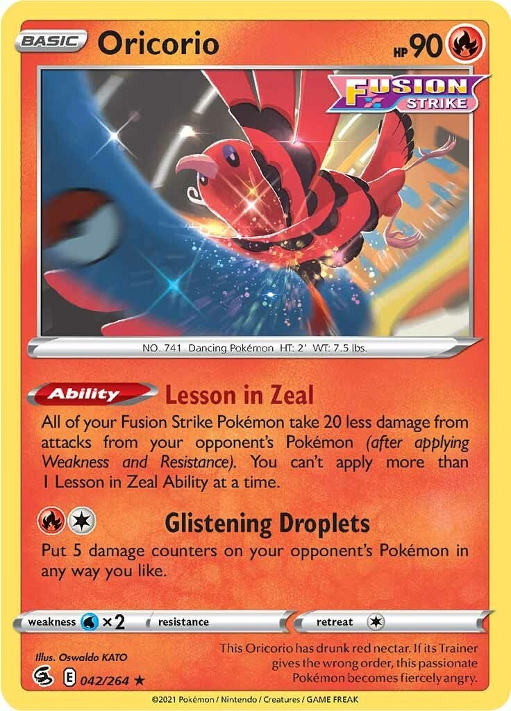 Image for Oricorio (042/264) (SWSH08: Fusion Strike) (SWSH08) - Pokemon