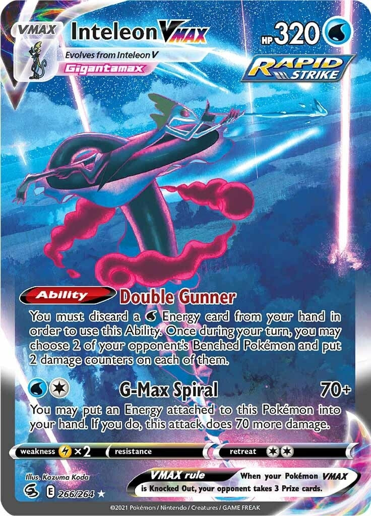 Image for Inteleon VMAX (Alternate Art Secret) (266/264) (SWSH08: Fusion Strike) (SWSH08) - Pokemon