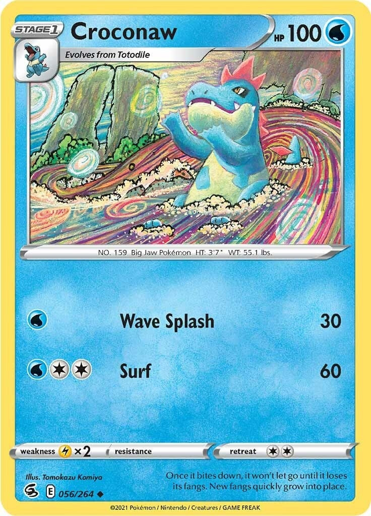Image for Croconaw (056/264) (SWSH08: Fusion Strike) (SWSH08) - Pokemon