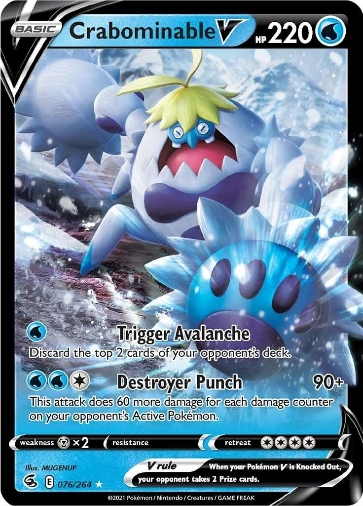 Image for Crabominable V (076/264) (SWSH08: Fusion Strike) (SWSH08) - Pokemon