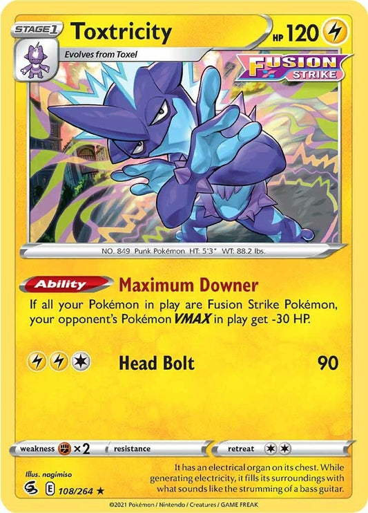 Image for Toxtricity (108) (108/264) (SWSH08: Fusion Strike) (SWSH08) - Pokemon
