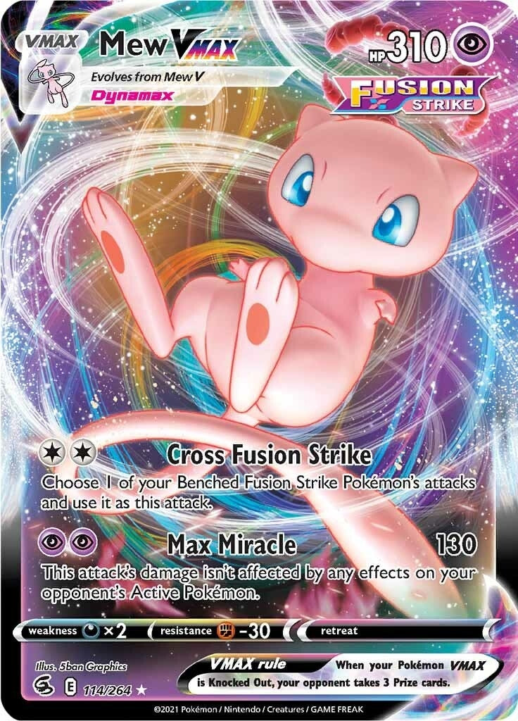 Image for Mew VMAX (114/264) (SWSH08: Fusion Strike) (SWSH08) - Pokemon