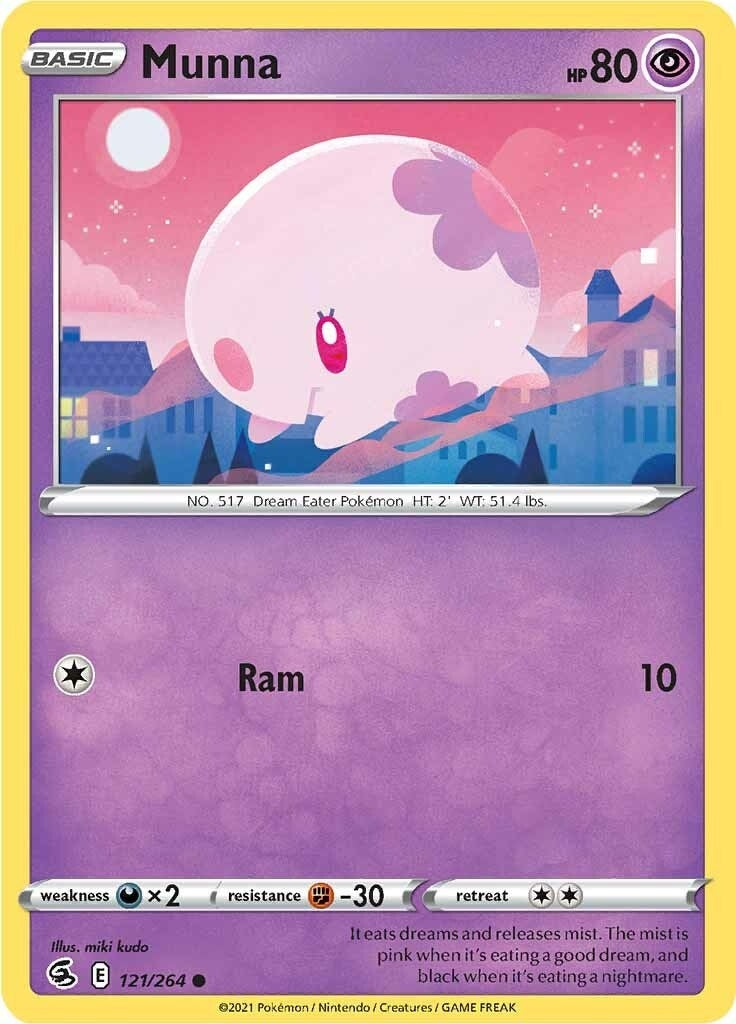 Image for Munna (121/264) (SWSH08: Fusion Strike) (SWSH08) - Pokemon