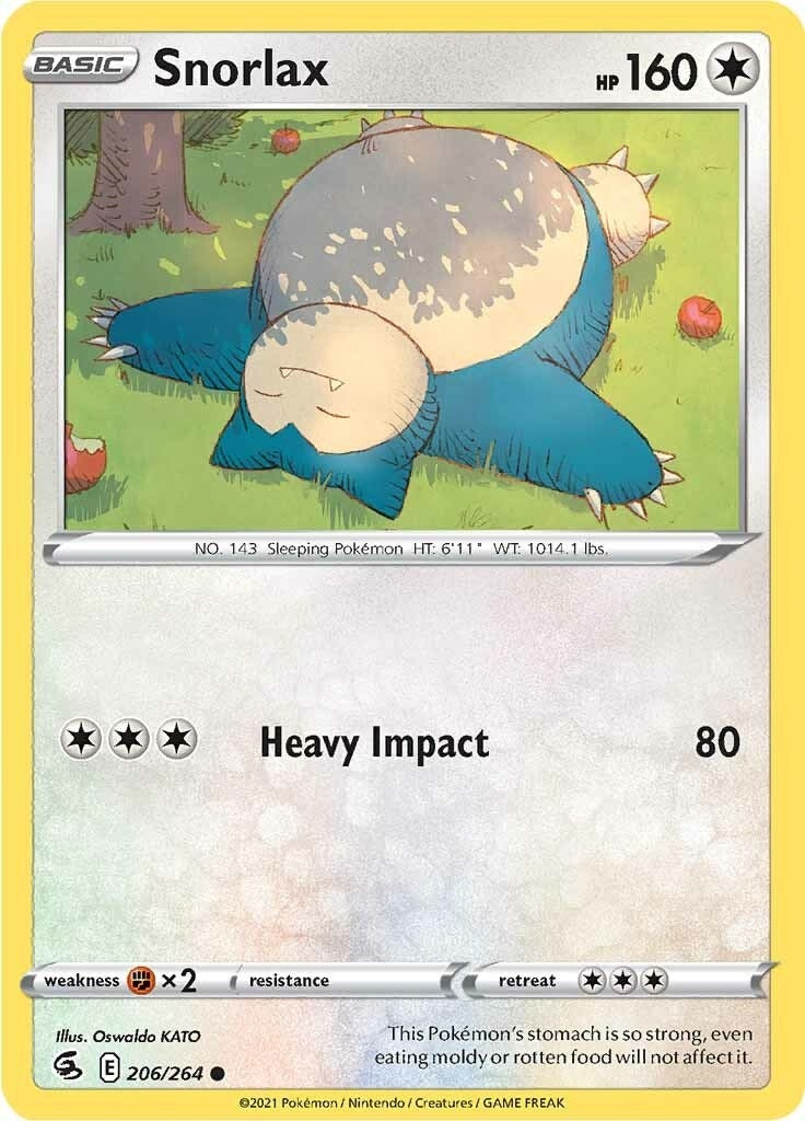 Image for Snorlax (206/264) (SWSH08: Fusion Strike) (SWSH08) - Pokemon