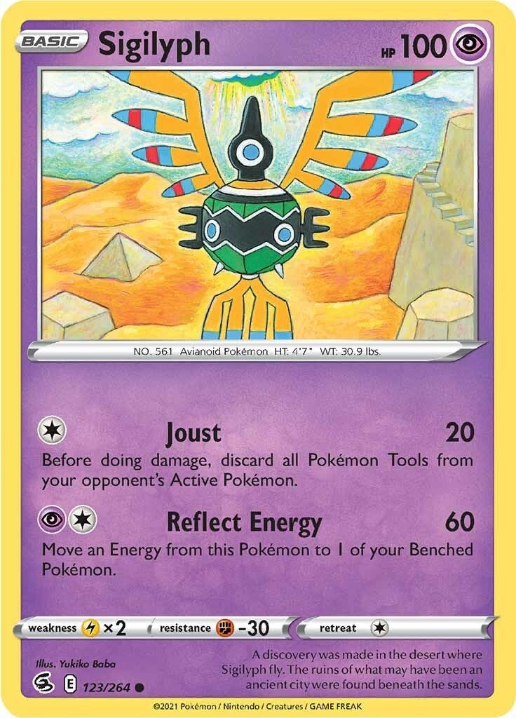 Image for Sigilyph (123/264) (SWSH08: Fusion Strike) (SWSH08) - Pokemon