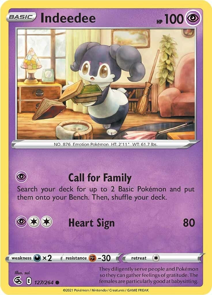 Image for Indeedee (127/264) (SWSH08: Fusion Strike) (SWSH08) - Pokemon