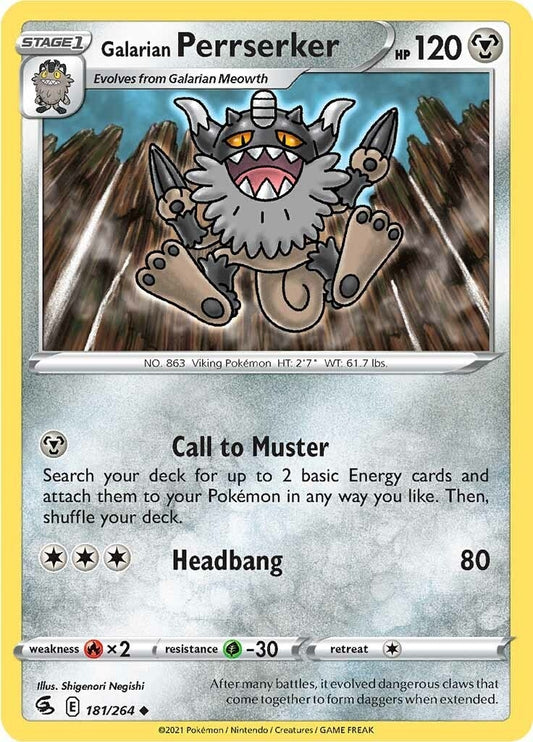 Image for Galarian Perrserker (181/264) (SWSH08: Fusion Strike) (SWSH08) - Pokemon