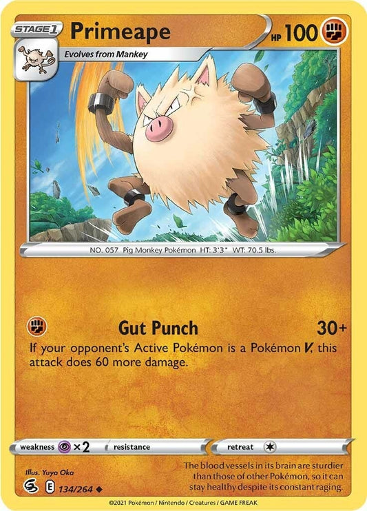 Image for Primeape (134/264) (SWSH08: Fusion Strike) (SWSH08) - Pokemon