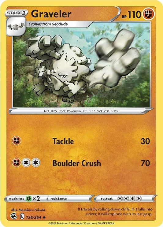 Image for Graveler (136/264) (SWSH08: Fusion Strike) (SWSH08) - Pokemon