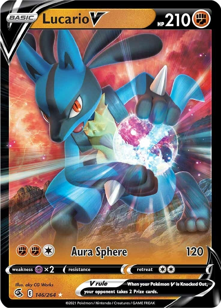 Image for Lucario V (146/264) (SWSH08: Fusion Strike) (SWSH08) - Pokemon