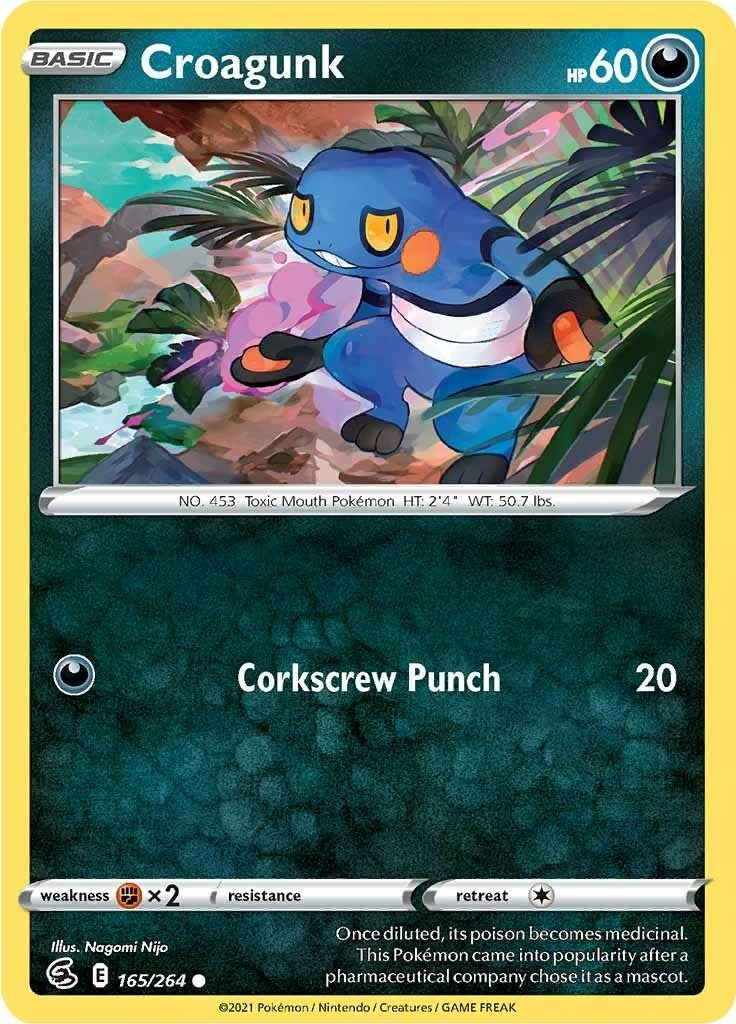 Image for Croagunk (165/264) (SWSH08: Fusion Strike) (SWSH08) - Pokemon