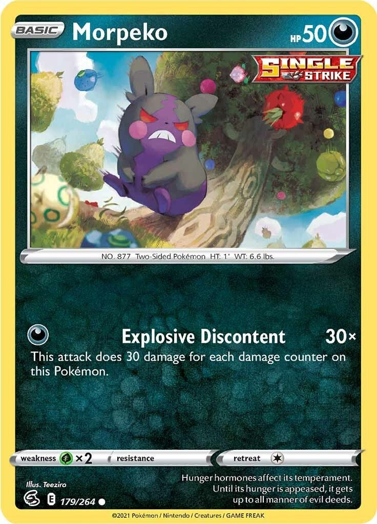 Image for Morpeko (179) (179/264) (SWSH08: Fusion Strike) (SWSH08) - Pokemon