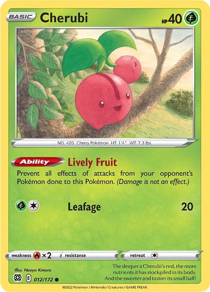 Image for Cherubi (012/172) (SWSH09: Brilliant Stars) (SWSH09) - Pokemon
