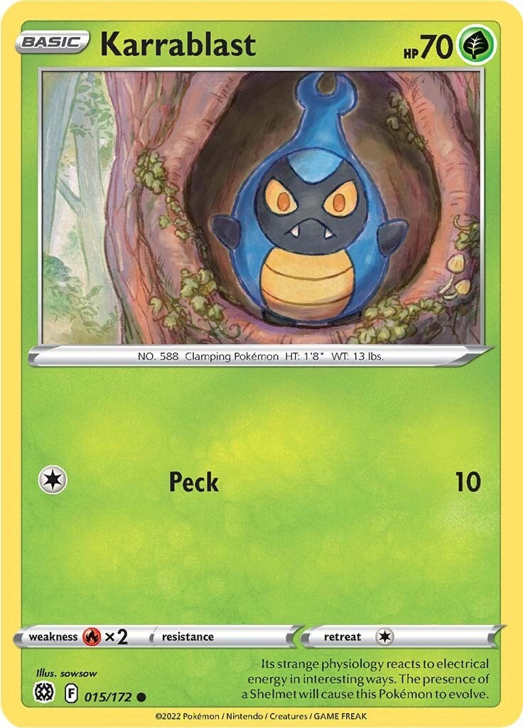 Image for Karrablast (015/172) (SWSH09: Brilliant Stars) (SWSH09) - Pokemon