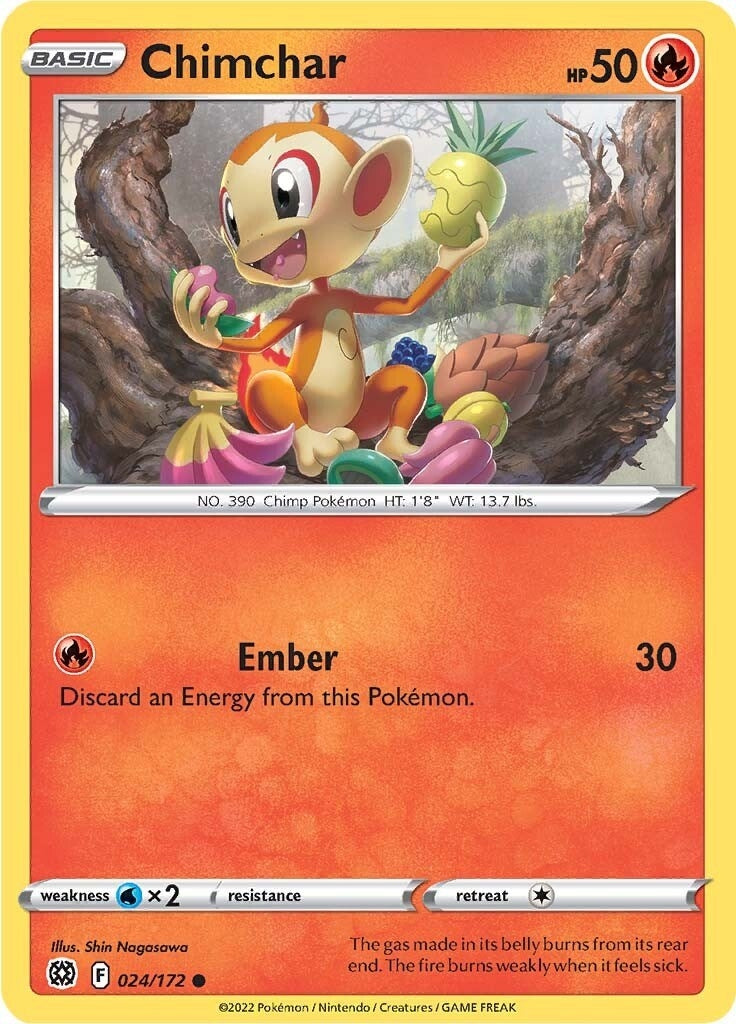 Image for Chimchar (024/172) (SWSH09: Brilliant Stars) (SWSH09) - Pokemon
