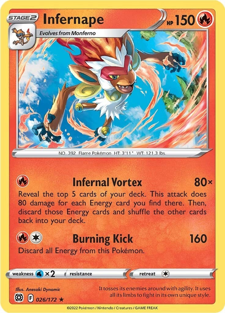 Image for Infernape (026/172) (SWSH09: Brilliant Stars) (SWSH09) - Pokemon