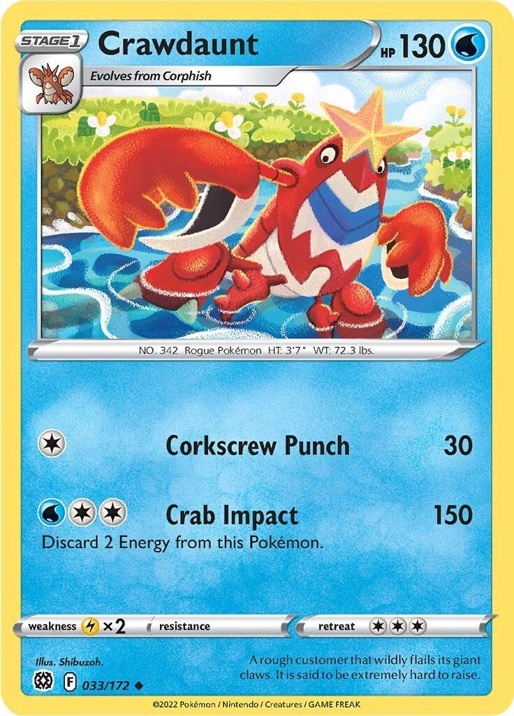 Image for Crawdaunt (033/172) (SWSH09: Brilliant Stars) (SWSH09) - Pokemon