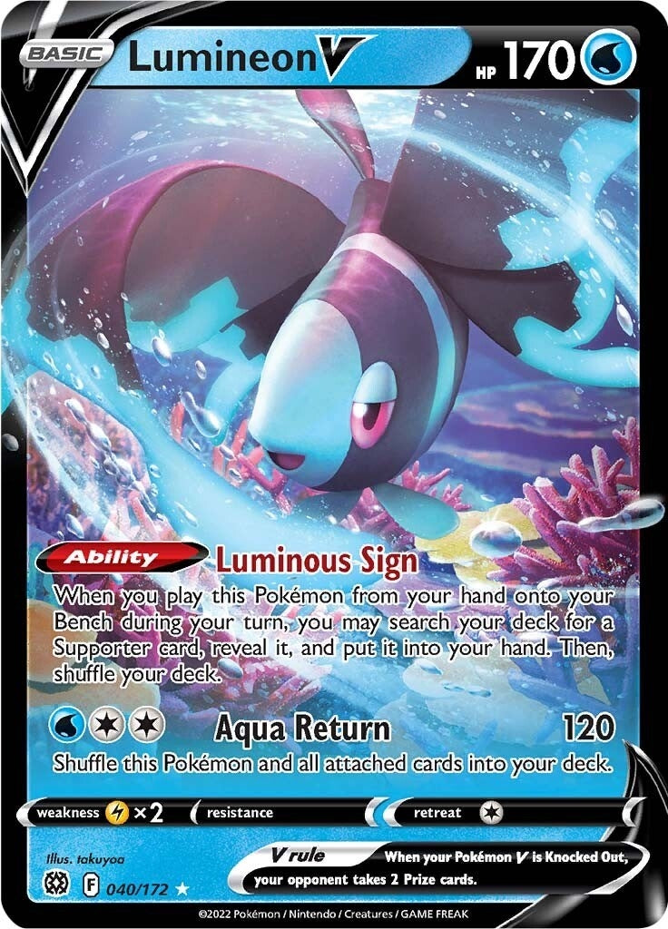 Image for Lumineon V (040/172) (SWSH09: Brilliant Stars) (SWSH09) - Pokemon