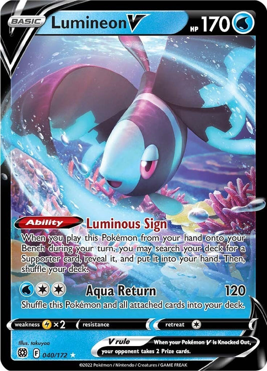Image for Lumineon V (040/172) (SWSH09: Brilliant Stars) (SWSH09) - Pokemon