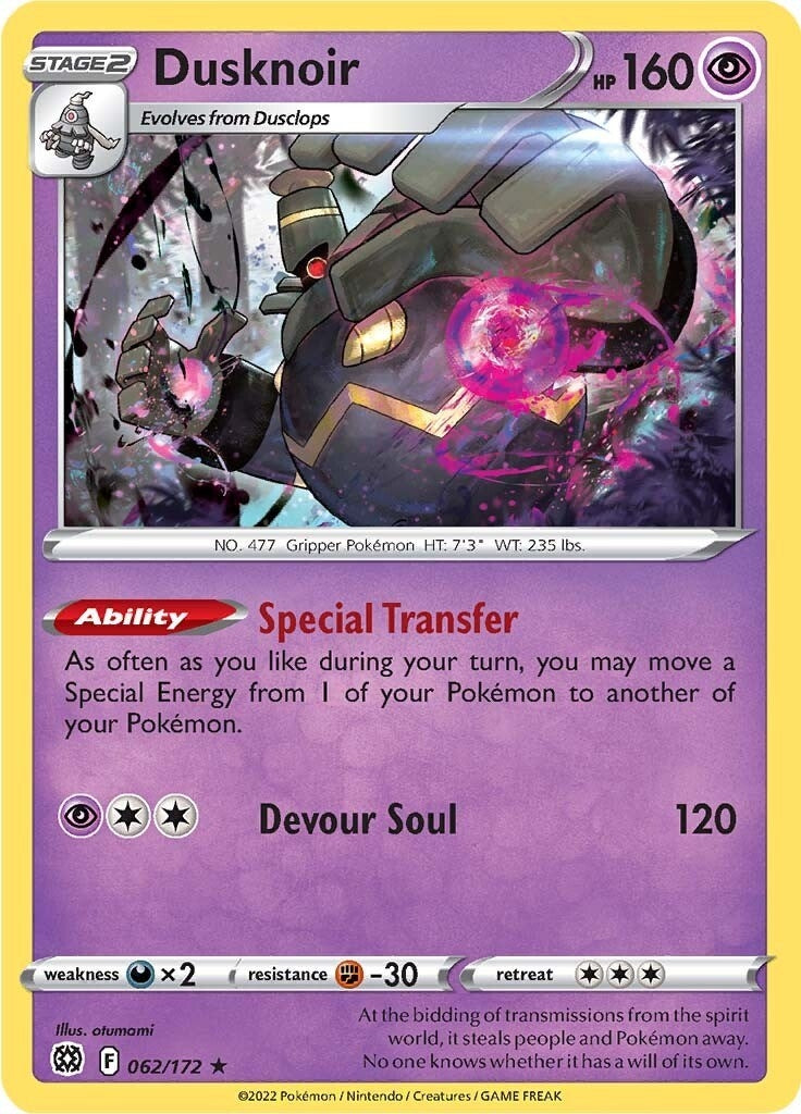 Image for Dusknoir (062/172) (SWSH09: Brilliant Stars) (SWSH09) - Pokemon