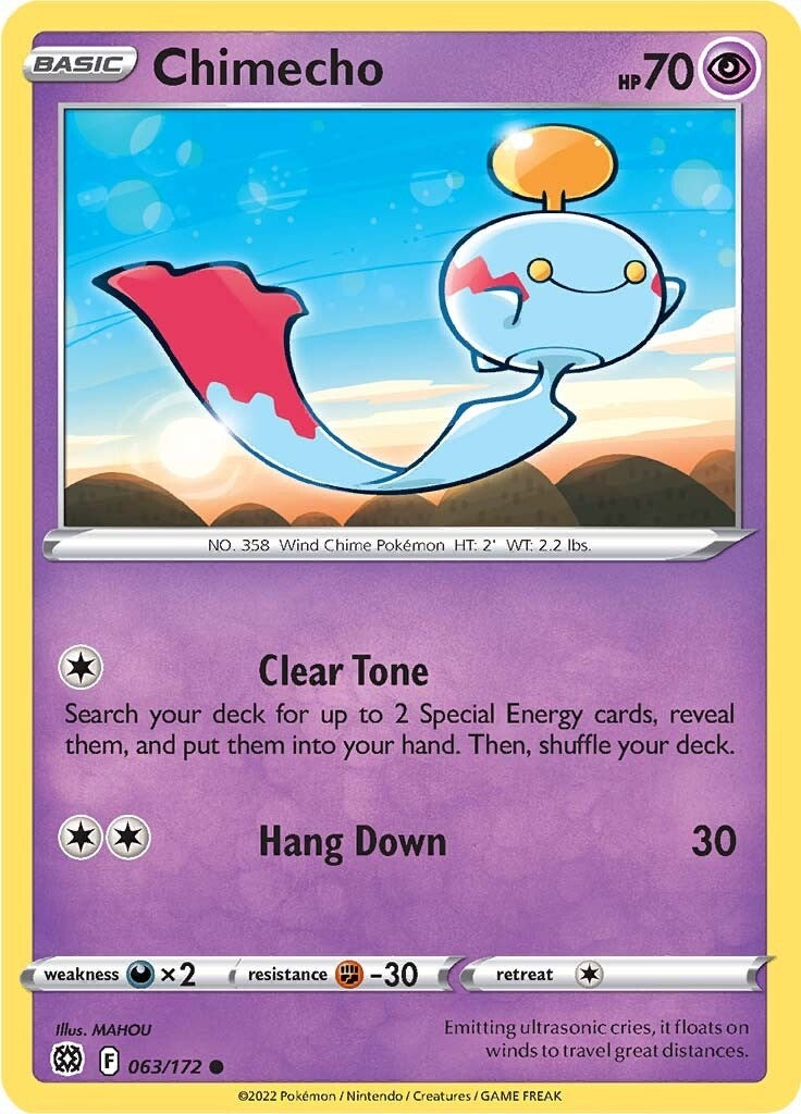 Image for Chimecho (063/172) (SWSH09: Brilliant Stars) (SWSH09) - Pokemon